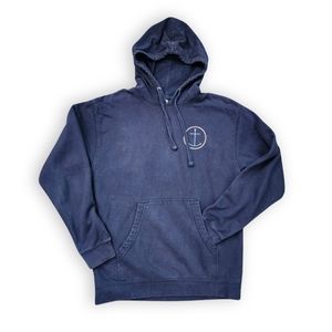 Blue Nautical 17th St Surf Shop Hoodie, Men's Medium